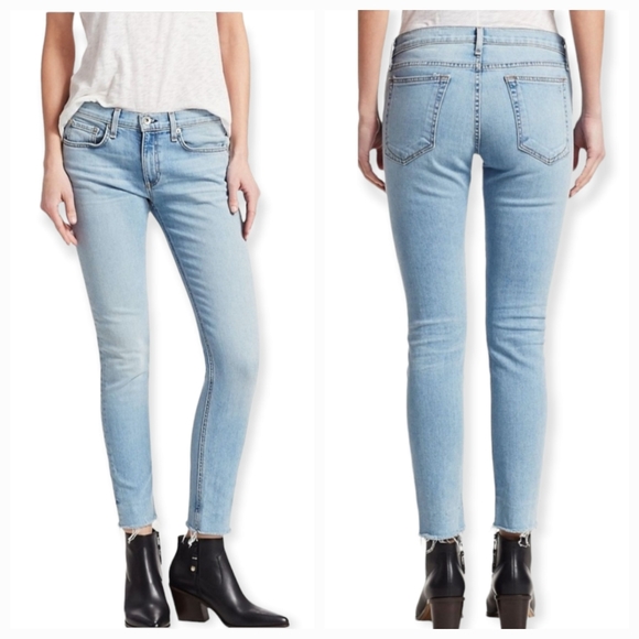 rag & bone Denim - Rag & Bone Dre Low-rise Slim Ankle Boyfriend Raw Hem